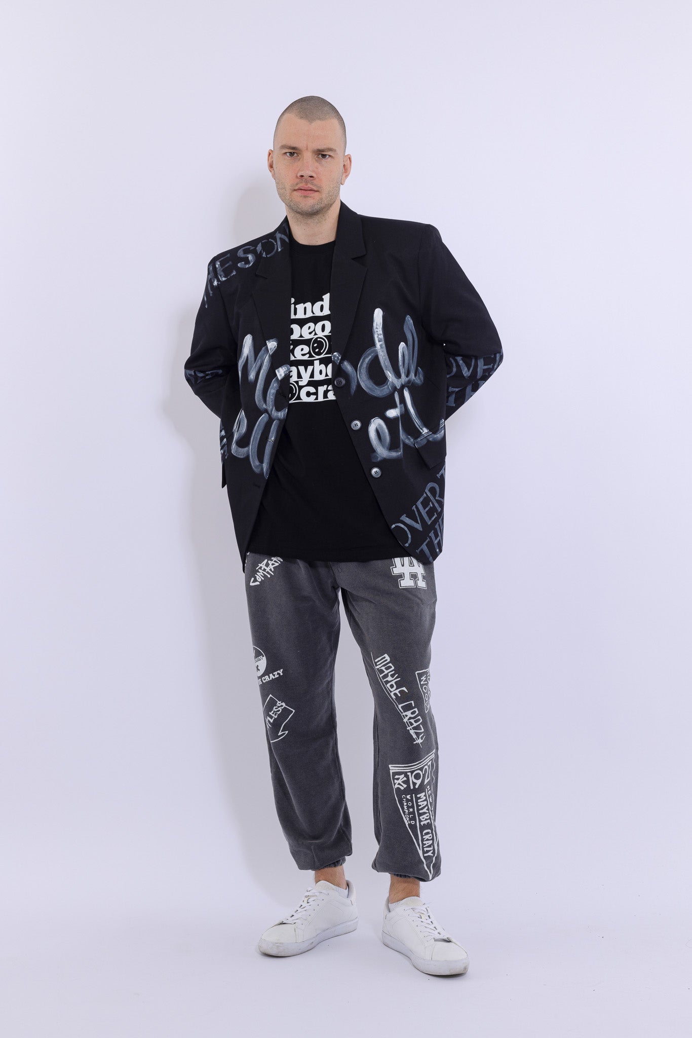 23SS Chic Hand Printed Suit