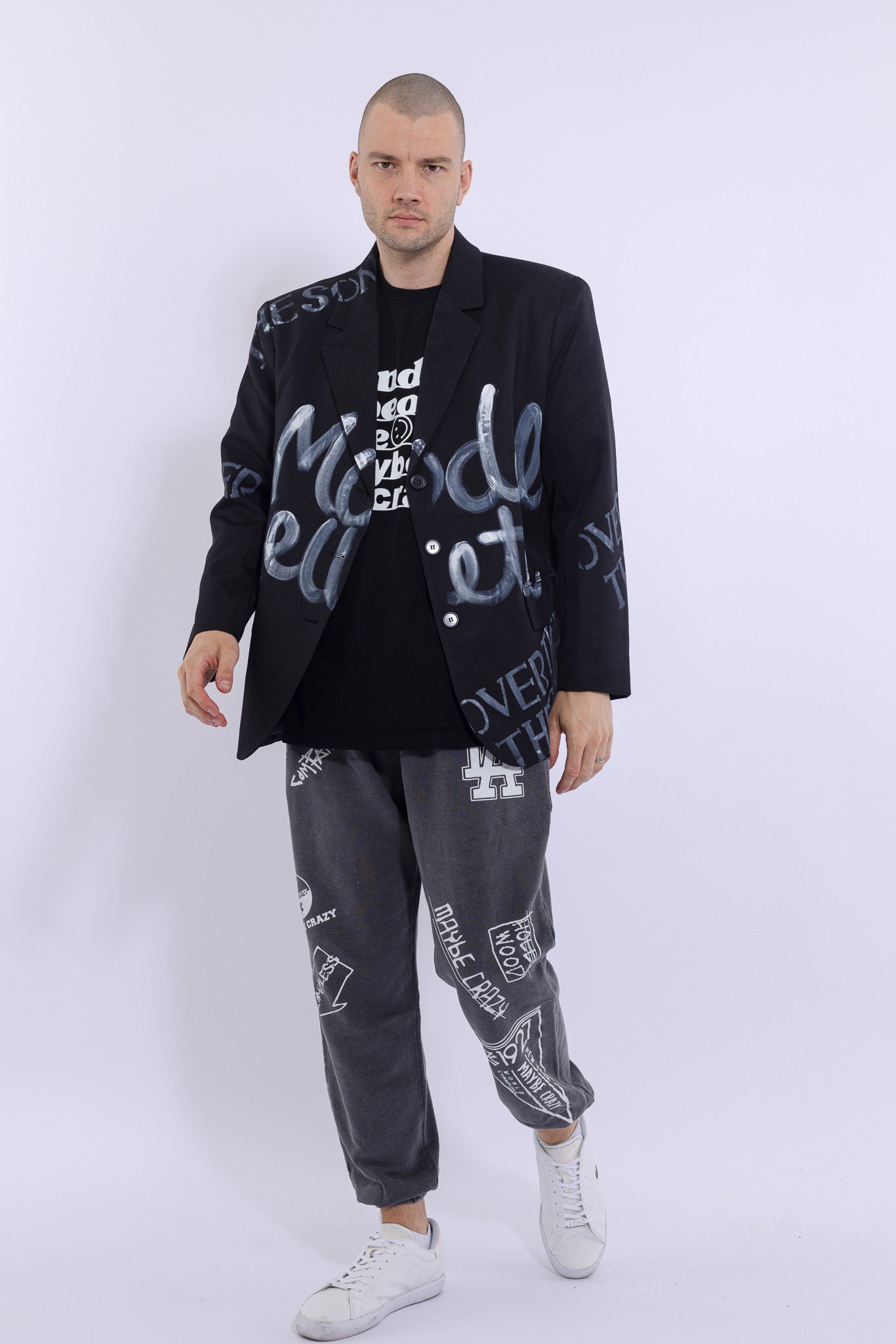 23SS Chic Hand Printed Suit
