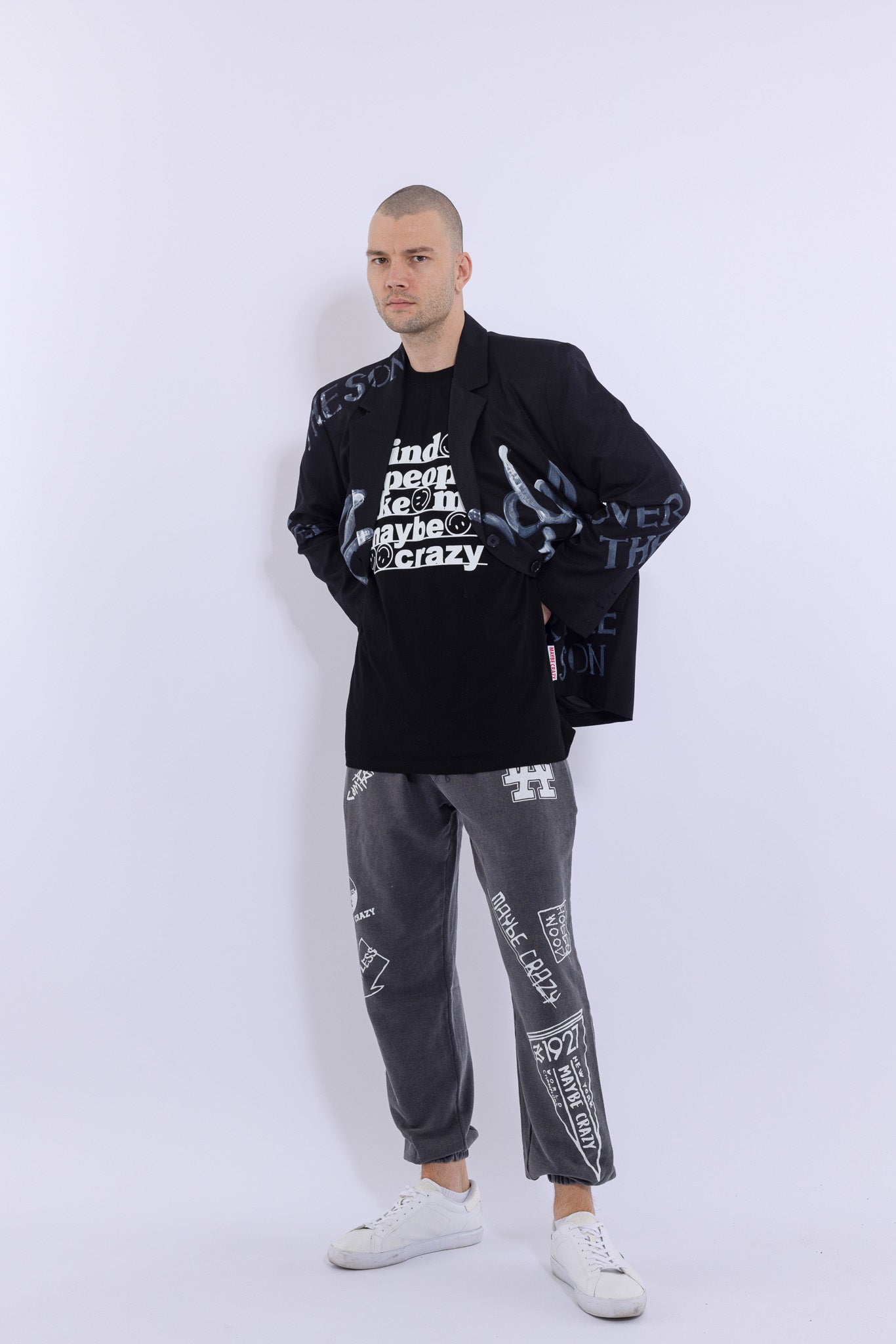 23SS Chic Hand Printed Suit