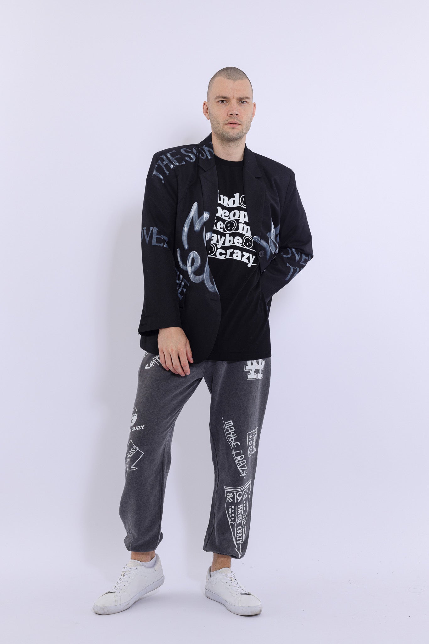 23SS Chic Hand Printed Suit