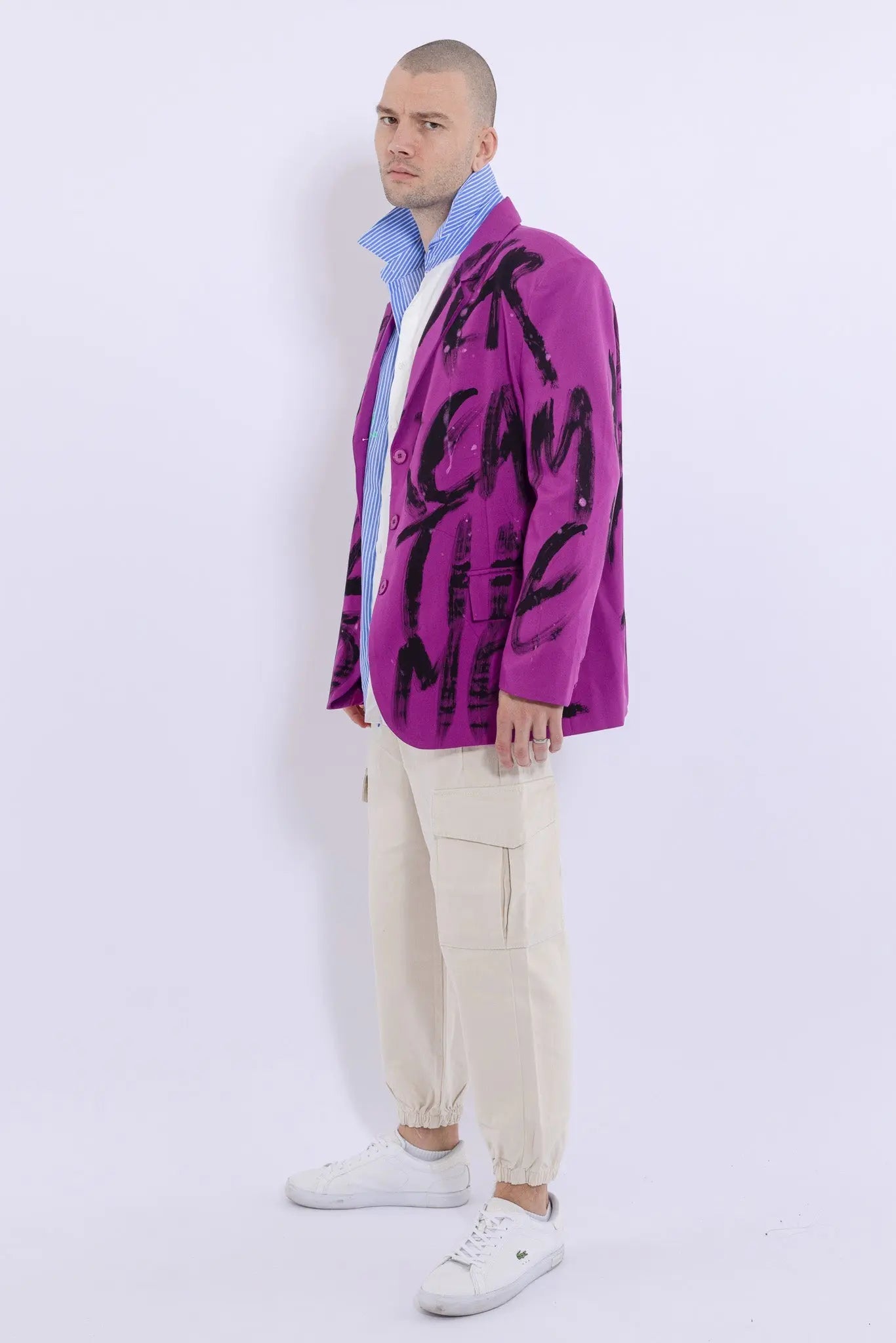 23SS Never Give UP Hand Printed Suit MaybeCrazy