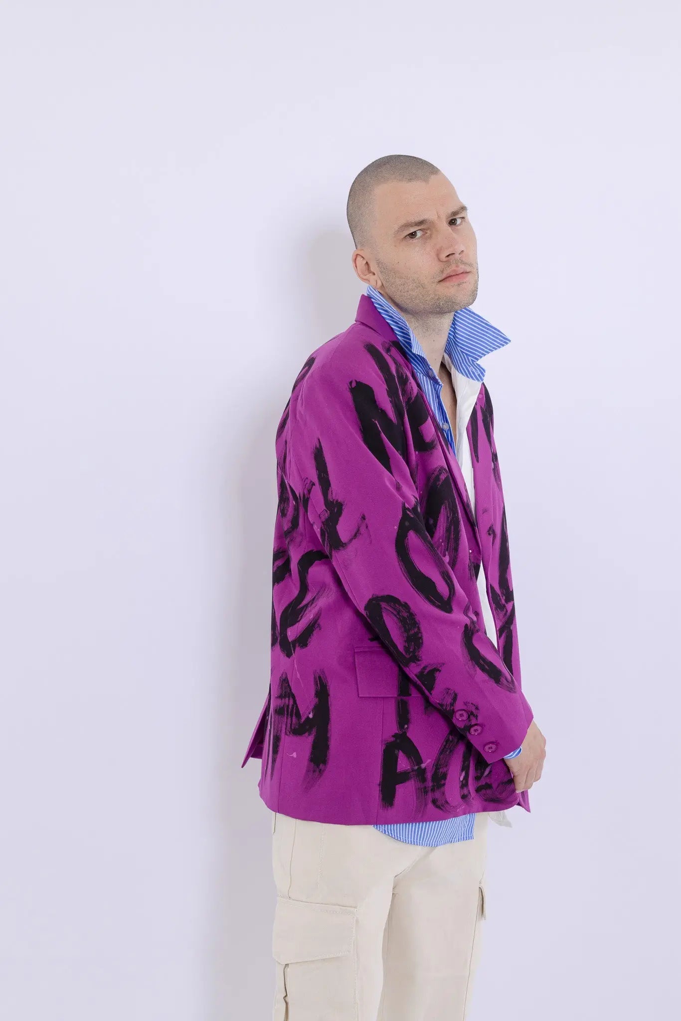 23SS Never Give UP Hand Printed Suit MaybeCrazy