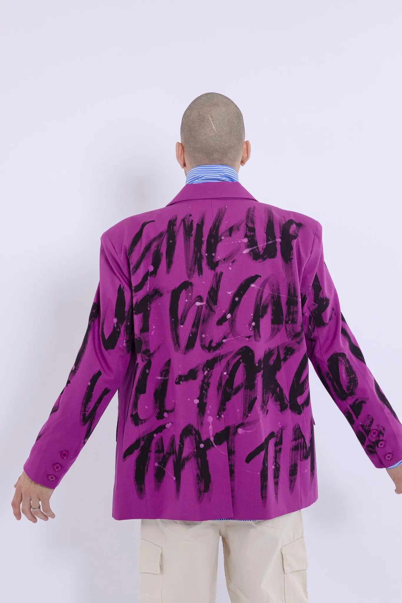 23SS Never Give UP Hand Printed Suit MaybeCrazy