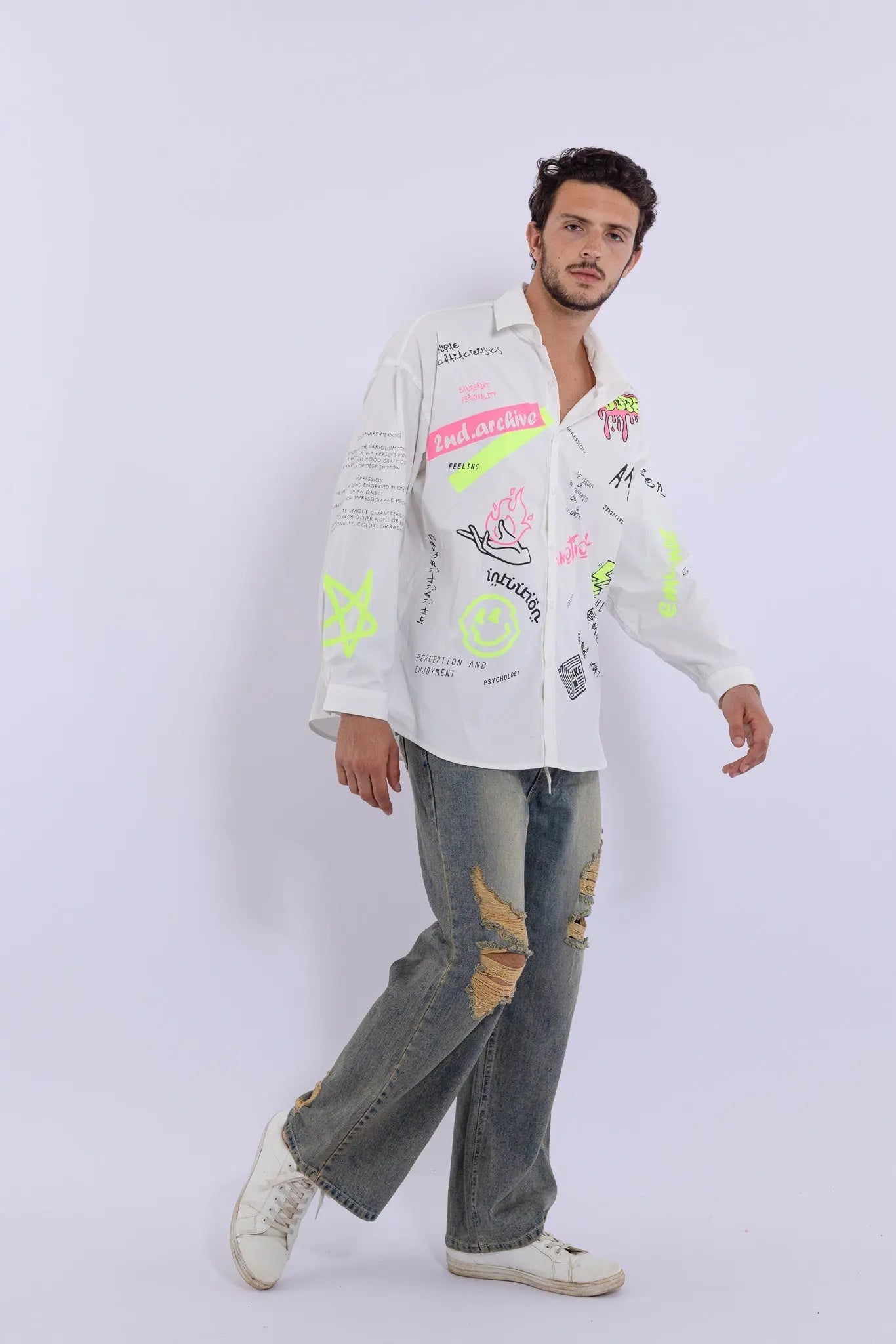 Emotional Dope Hand Painted Shirt MaybeCrazy
