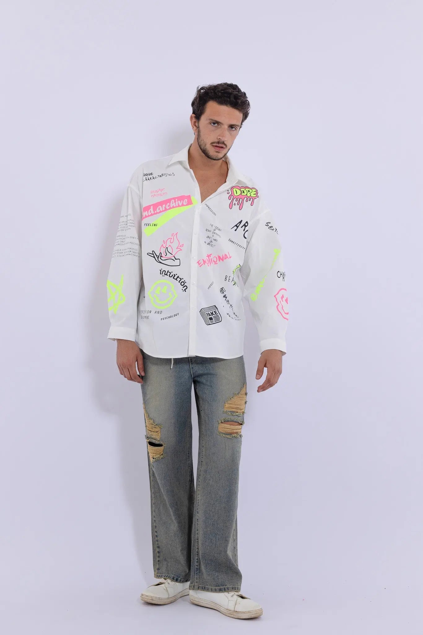 Emotional Dope Hand Painted Shirt MaybeCrazy