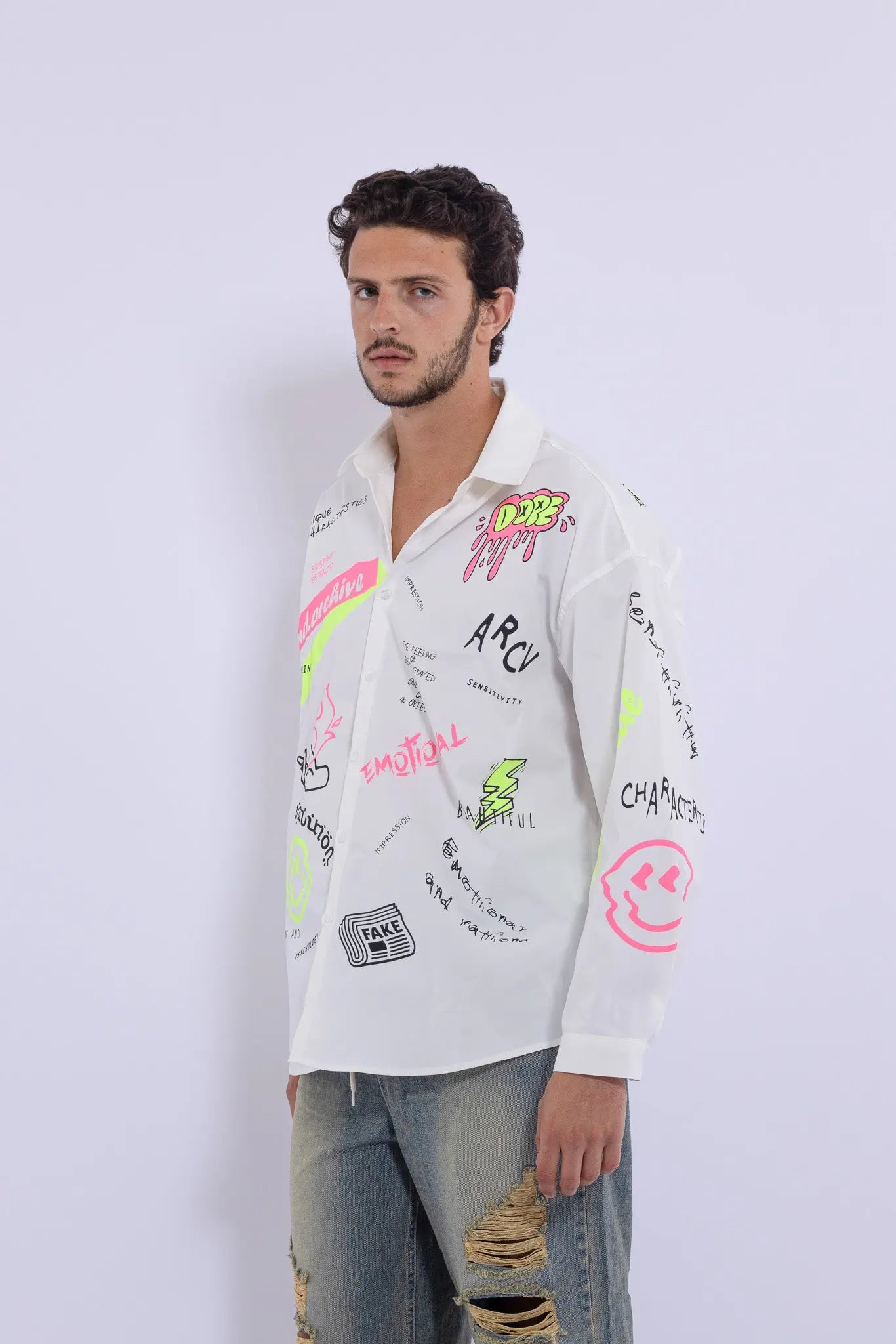 Emotional Dope Hand Painted Shirt MaybeCrazy