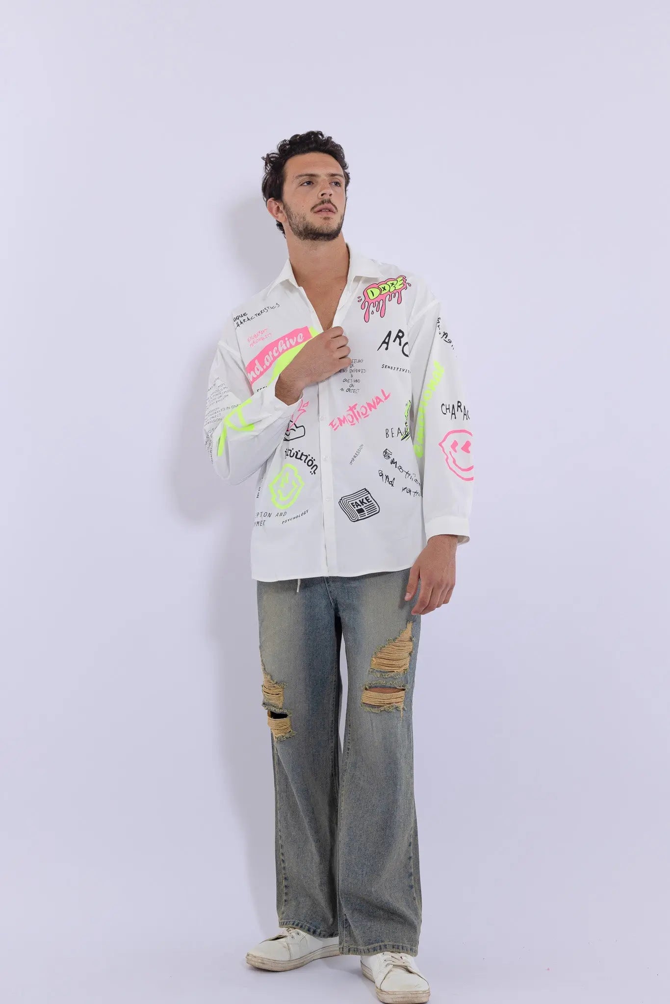 Emotional Dope Hand Painted Shirt MaybeCrazy