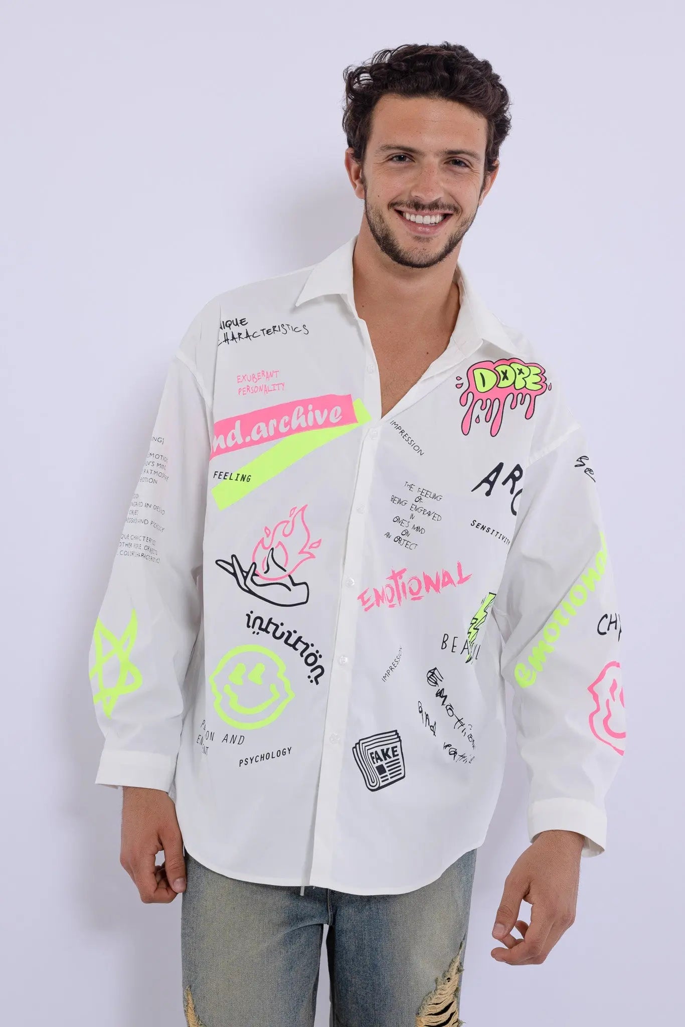 Emotional Dope Hand Painted Shirt MaybeCrazy