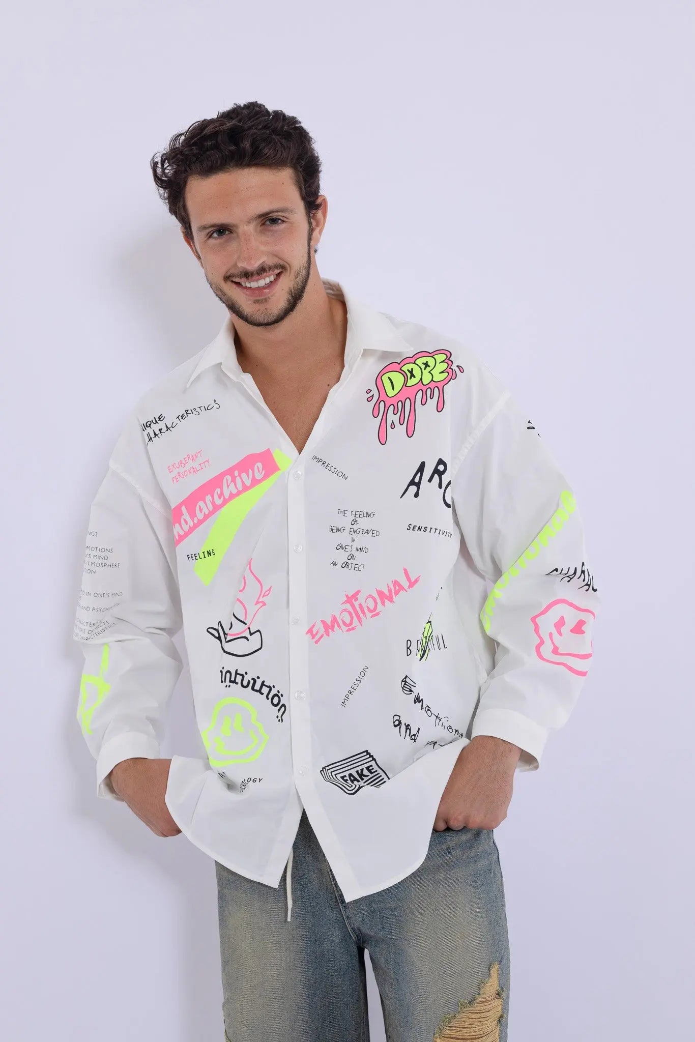 Emotional Dope Hand Painted Shirt MaybeCrazy
