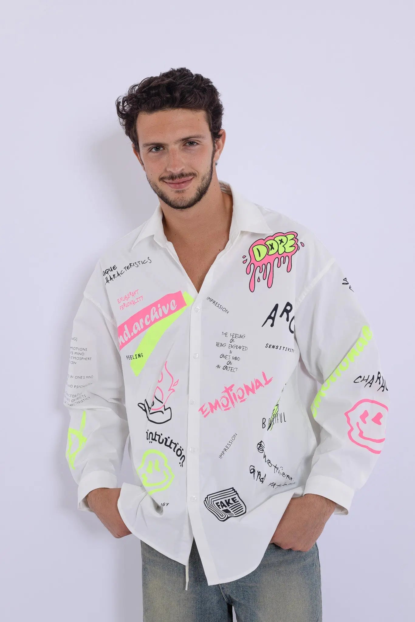 Emotional Dope Hand Painted Shirt MaybeCrazy