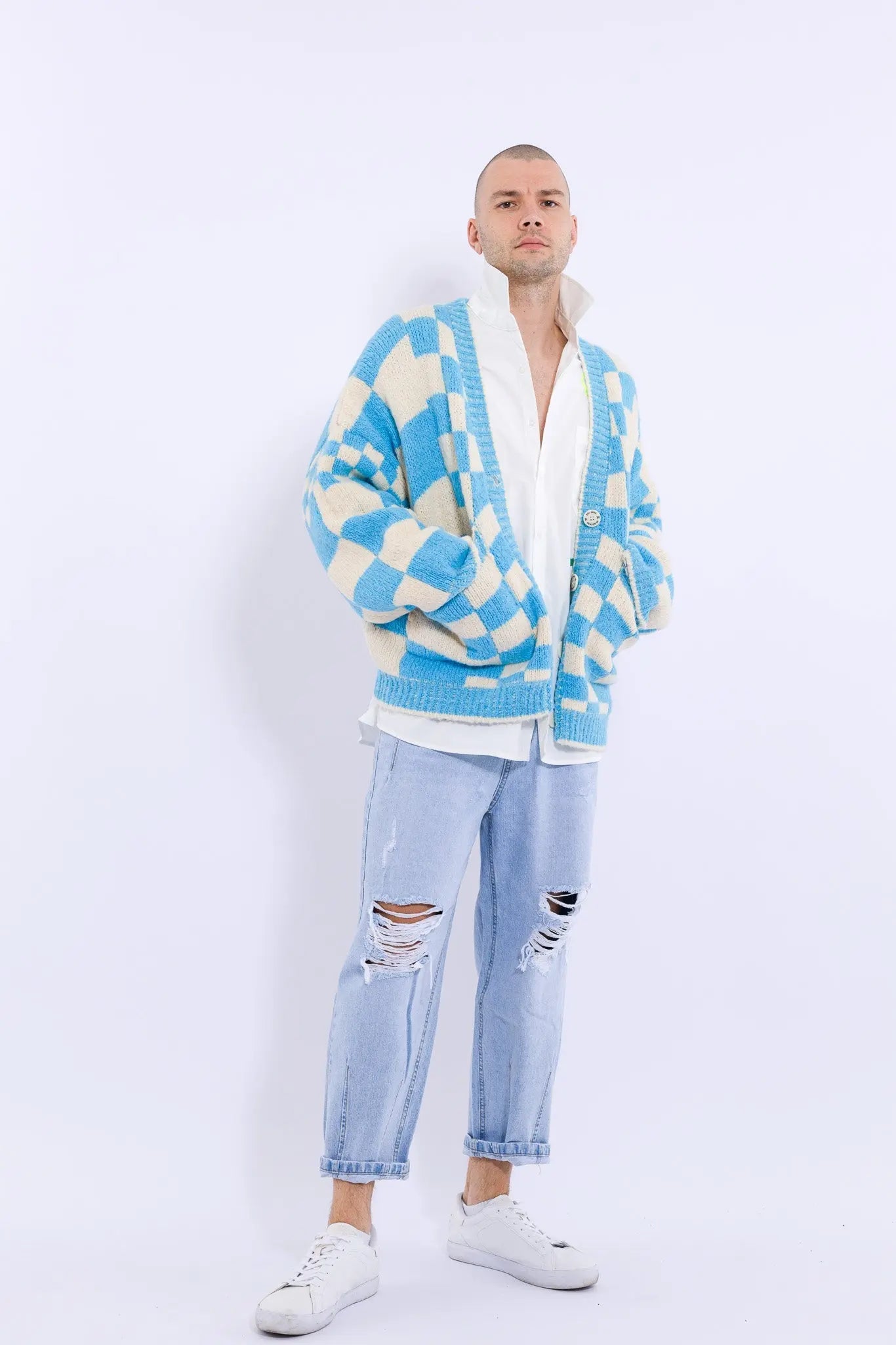 23 S/W Checkerboard Cardigan MaybeCrazy