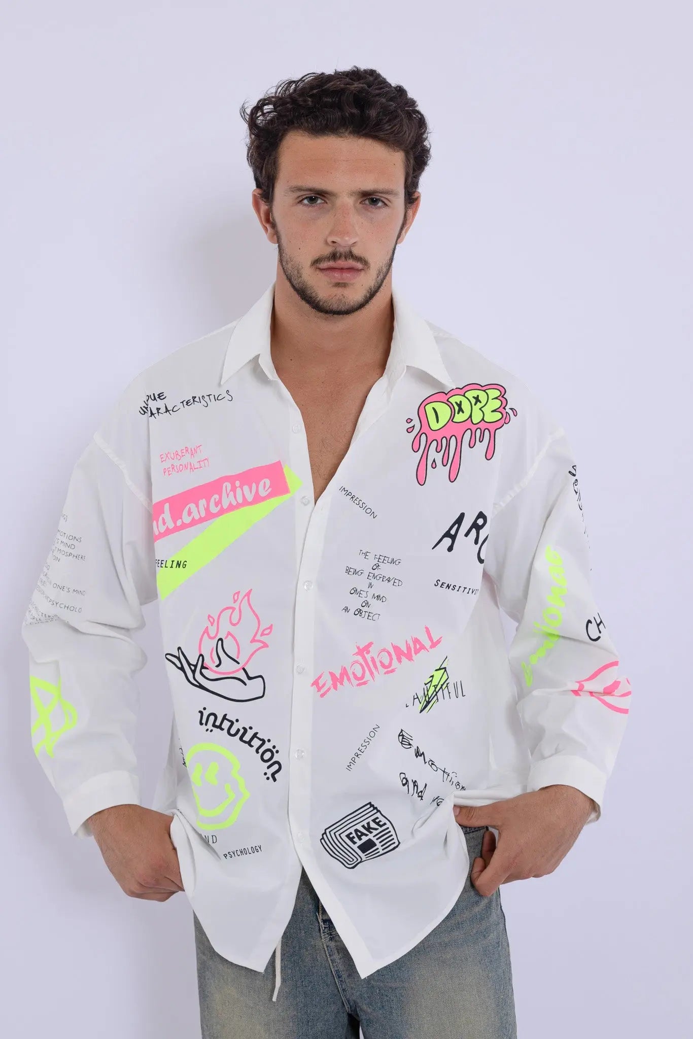 Emotional Dope Hand Painted Shirt MaybeCrazy
