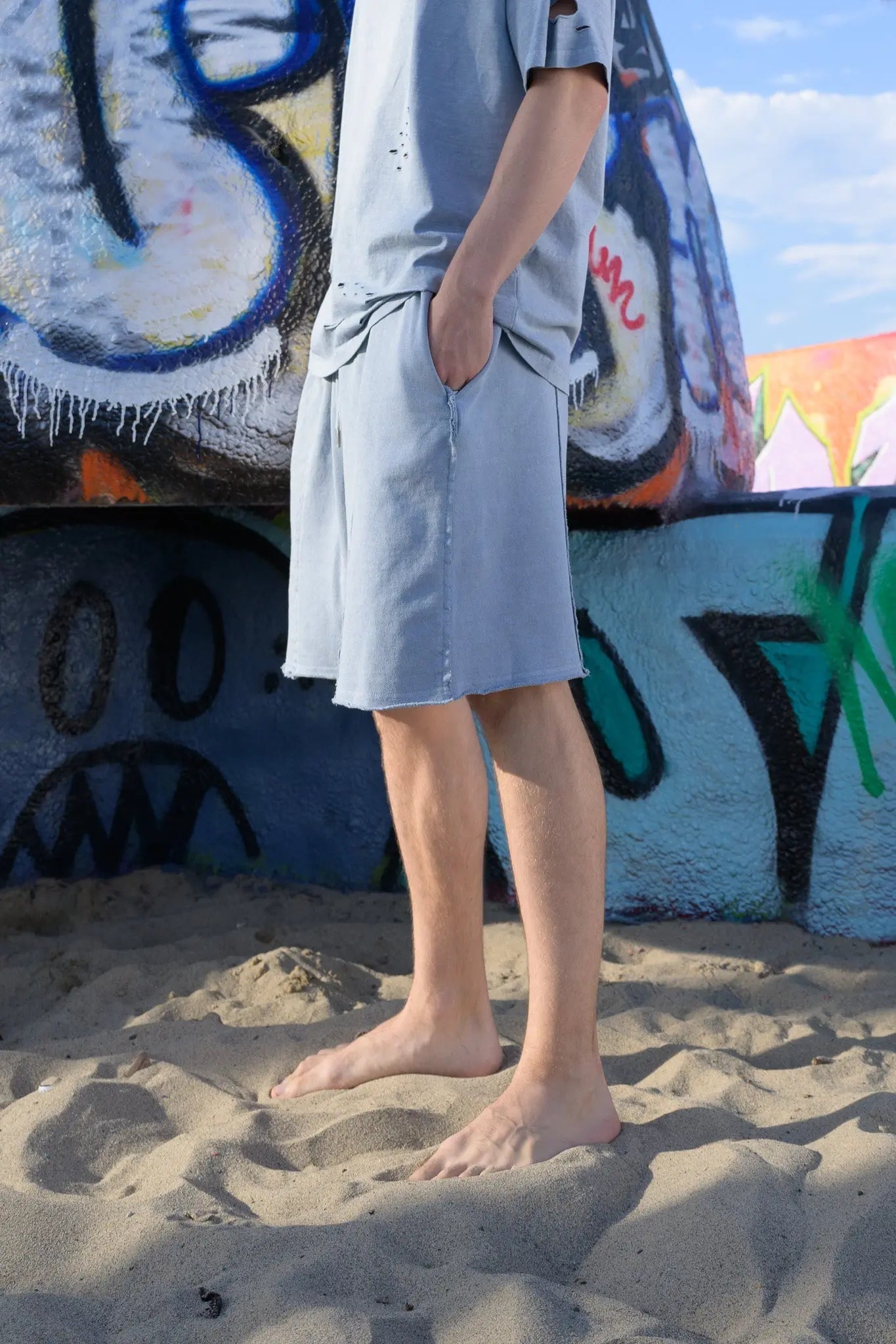 Loose Fit Shorts - Blue MaybeCrazy