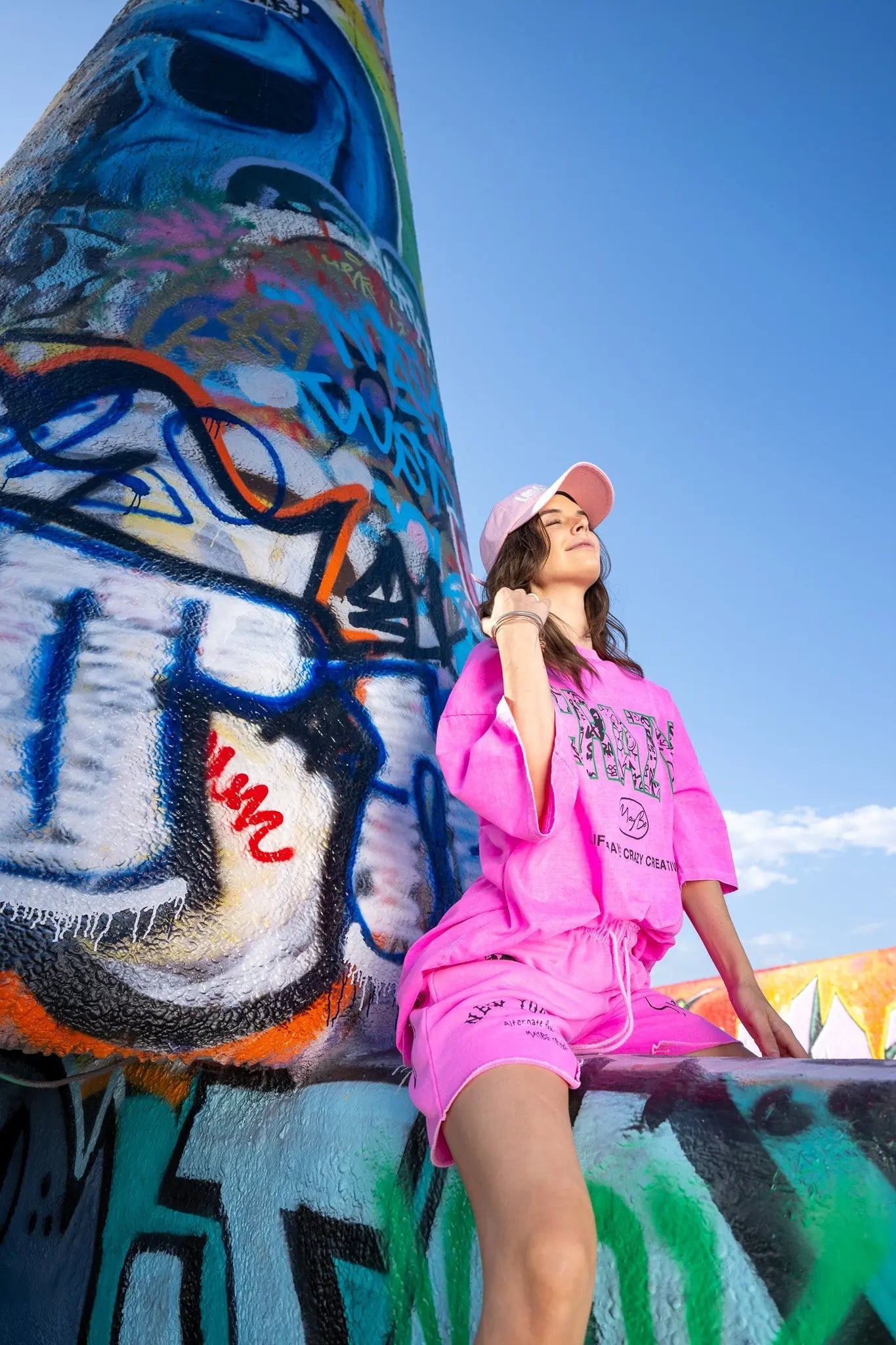 CRAZY LOGO Tee - Pink MaybeCrazy