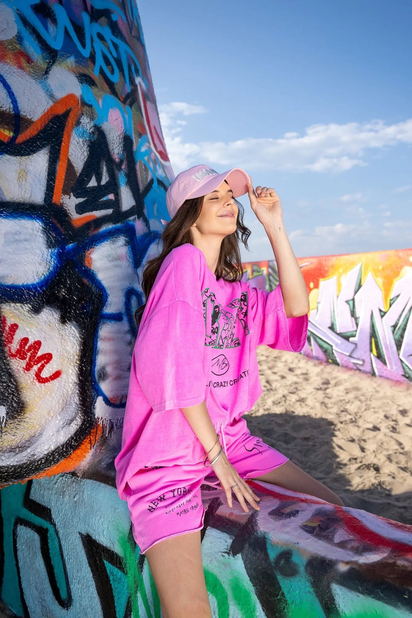 CRAZY LOGO Tee - Pink MaybeCrazy