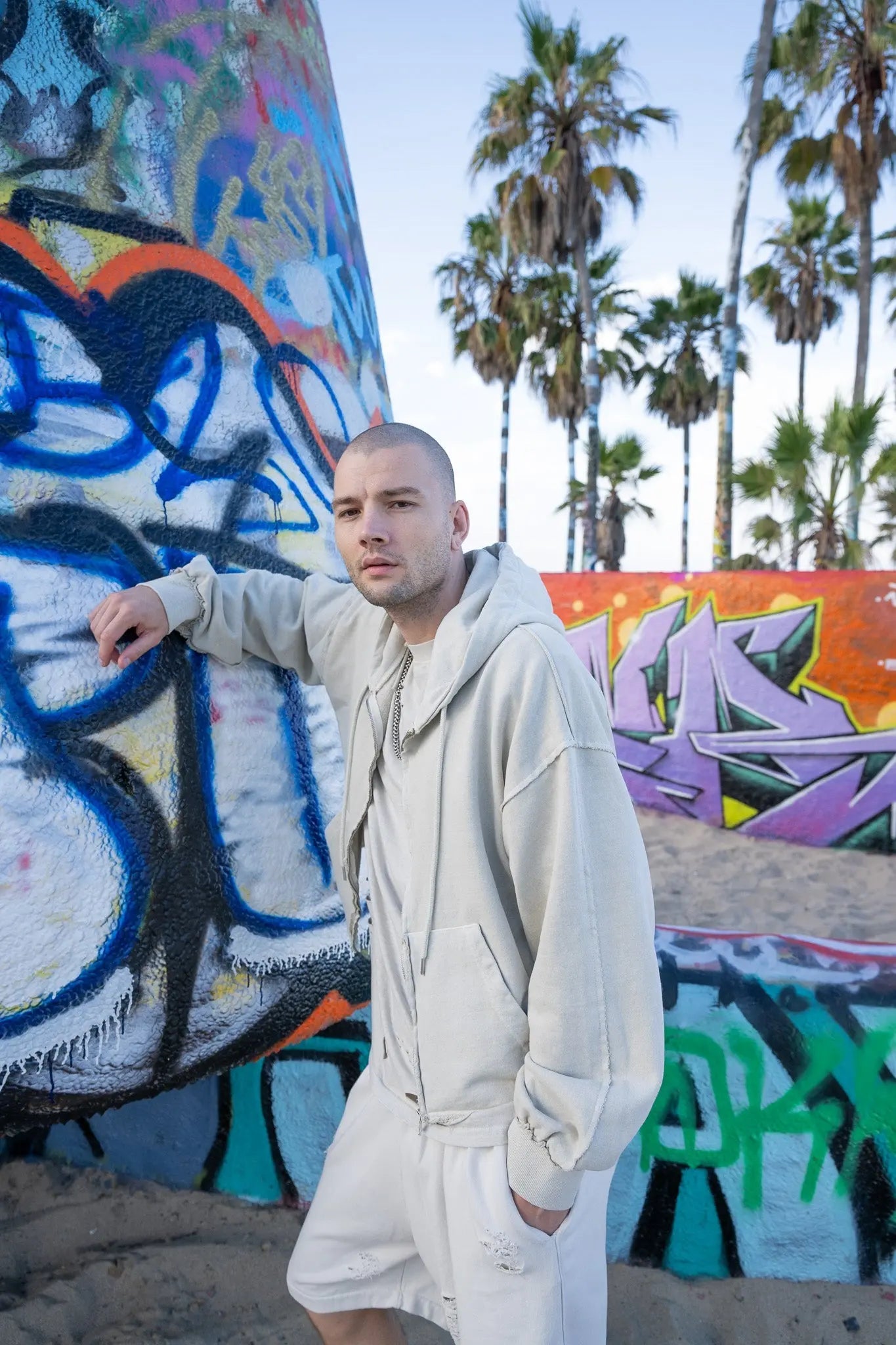 Zip-Up Hoodie - Natural Cream MaybeCrazy