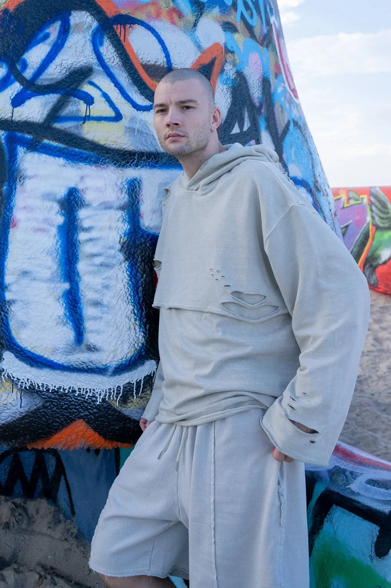 Loose Fit Shorts - Natural Cream MaybeCrazy