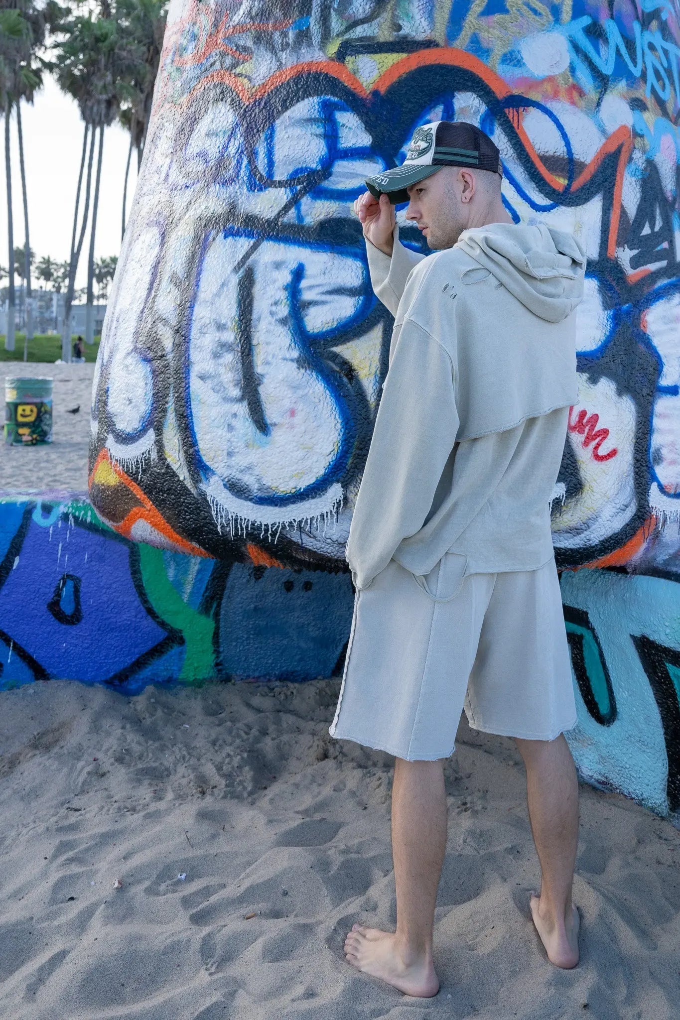 Loose Fit Shorts - Natural Cream MaybeCrazy