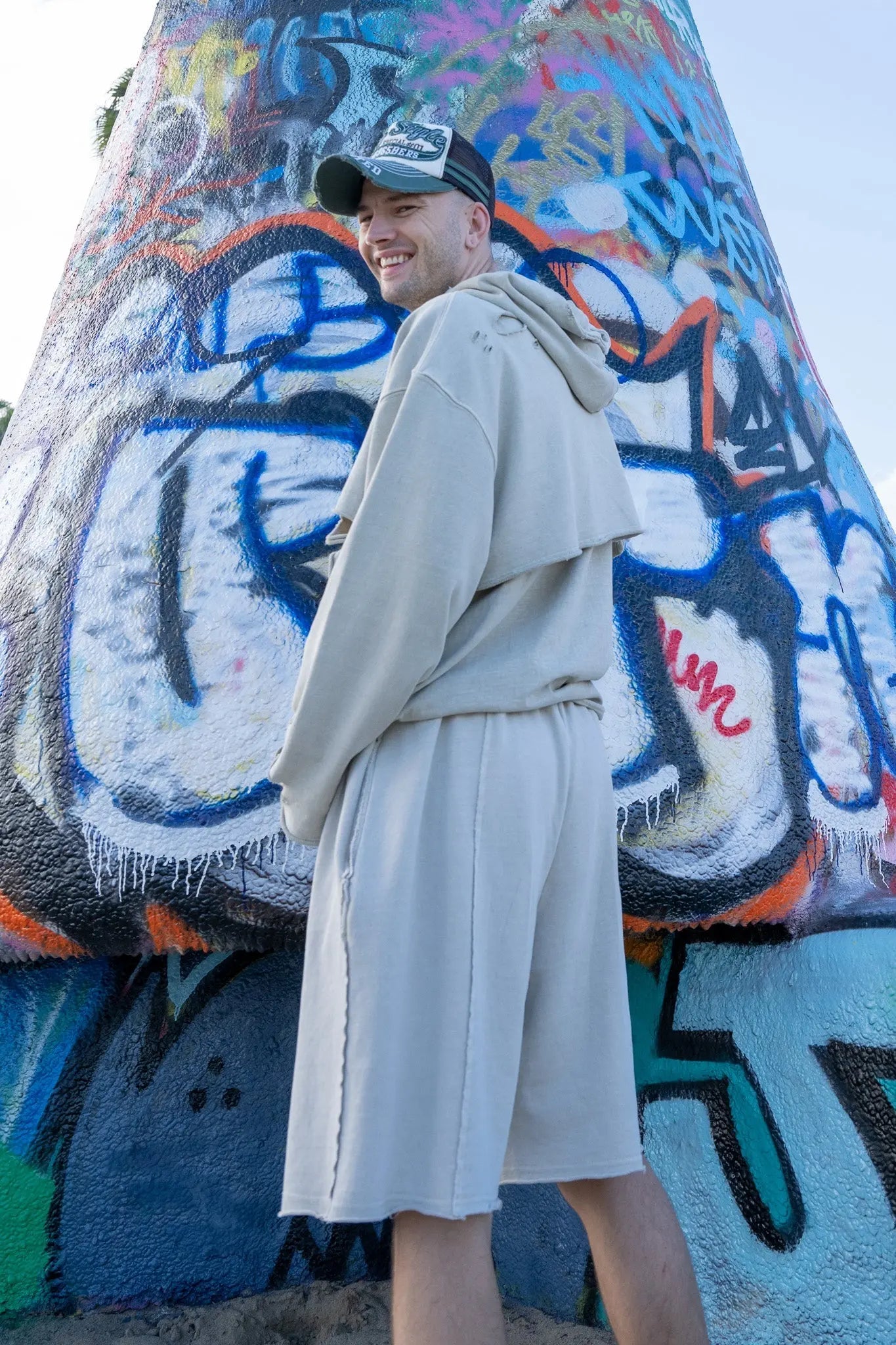 Loose Fit Shorts - Natural Cream MaybeCrazy