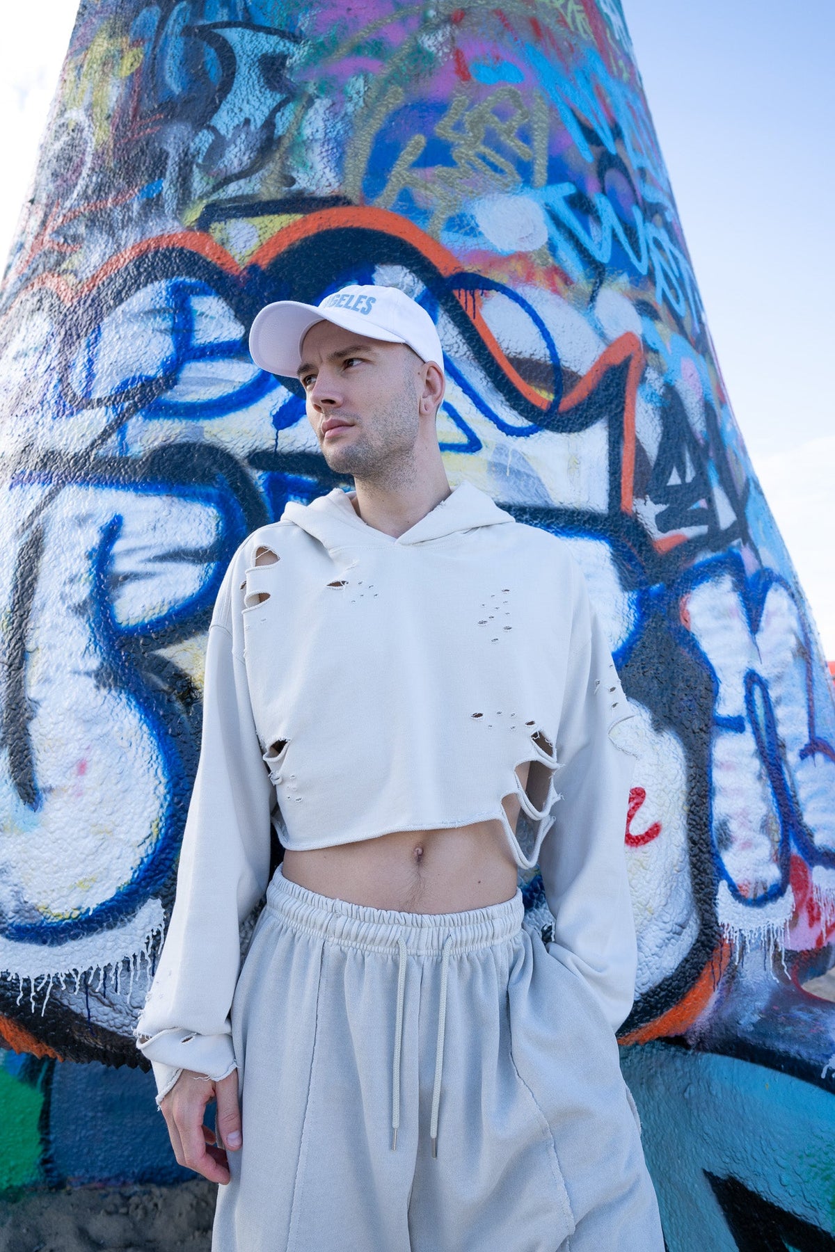 Unisex Cropped Top Hoodie - Natural Cream