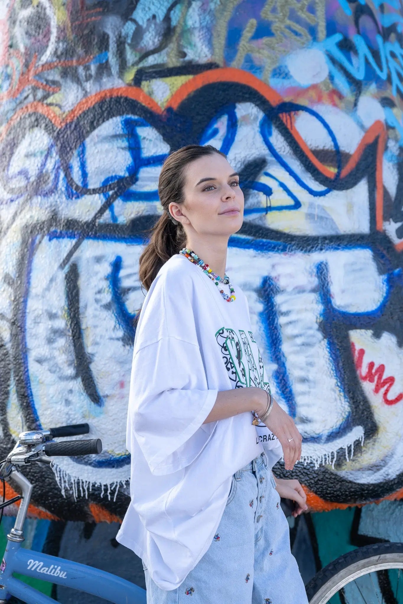 CRAZY LOGO Tee - White MaybeCrazy