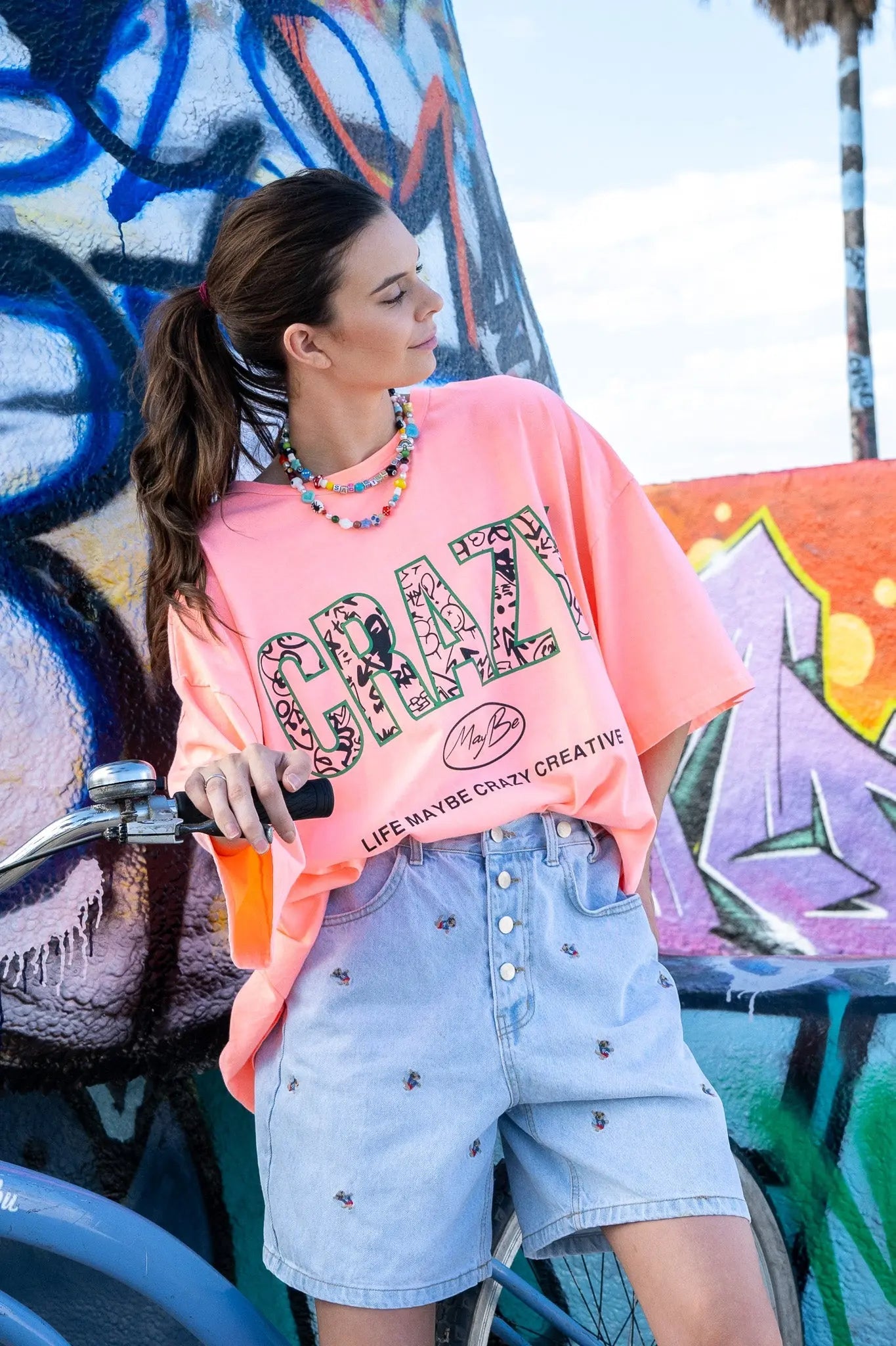 CRAZY LOGO Tee - Orange MaybeCrazy