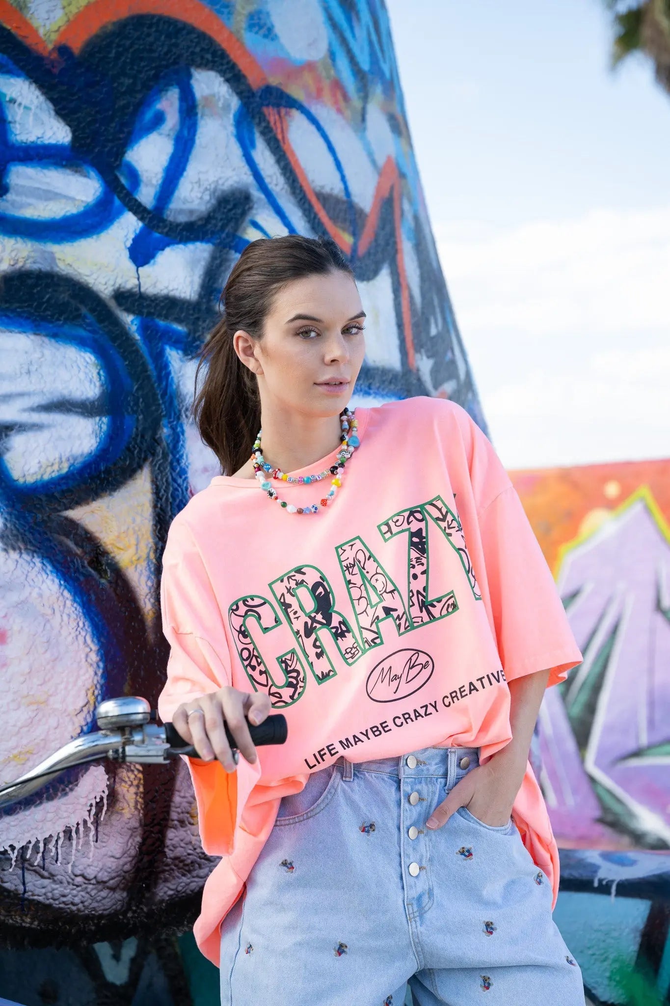 CRAZY LOGO Tee - Orange MaybeCrazy