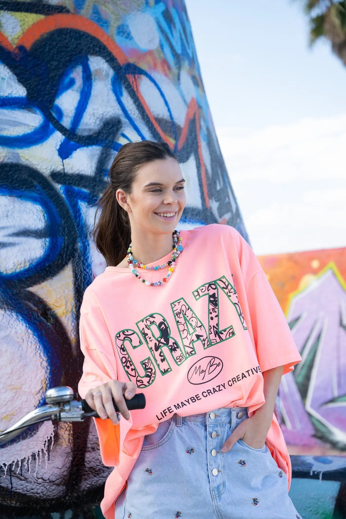 CRAZY LOGO Tee - Orange MaybeCrazy