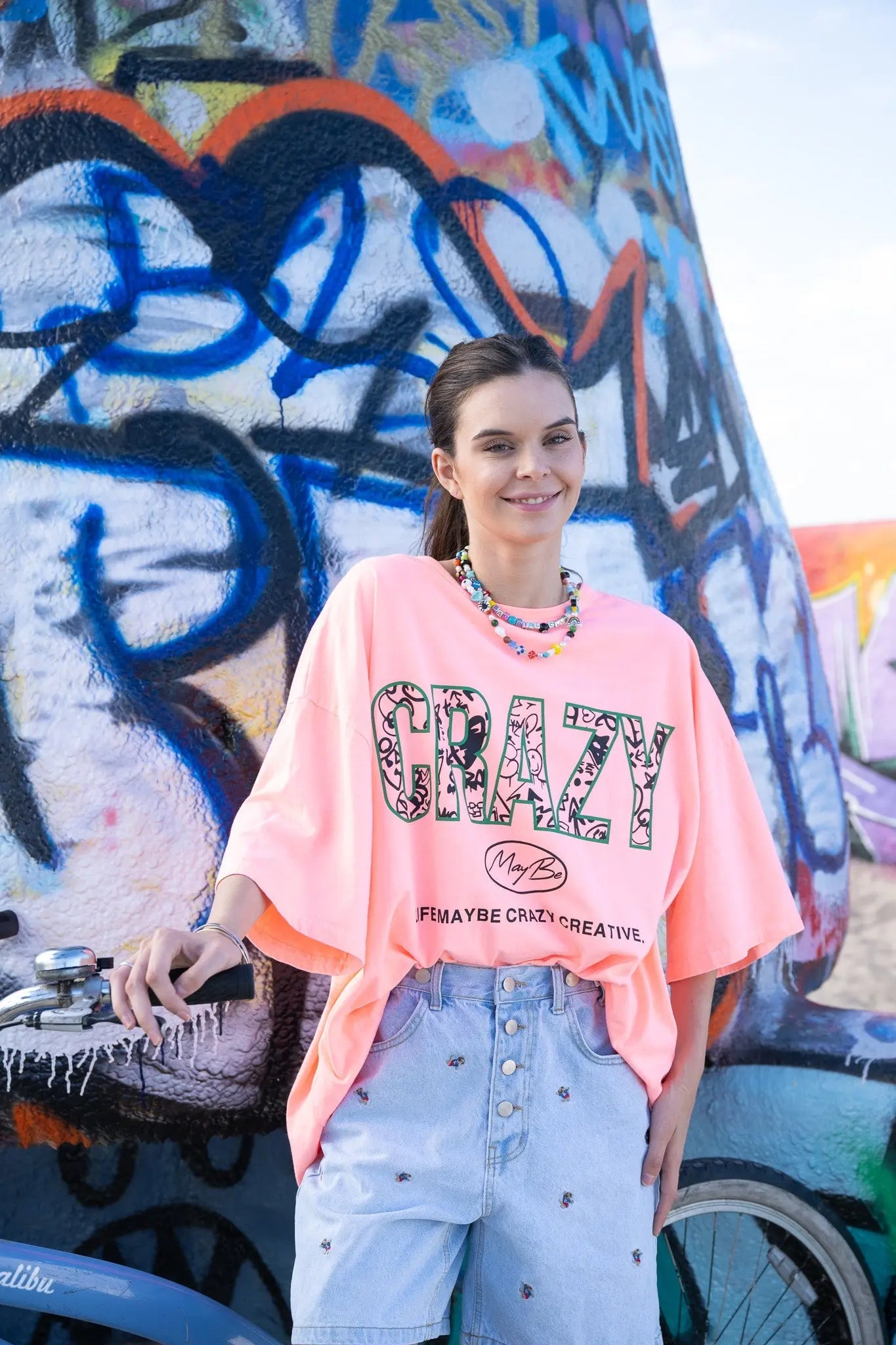 CRAZY LOGO Tee - Orange MaybeCrazy