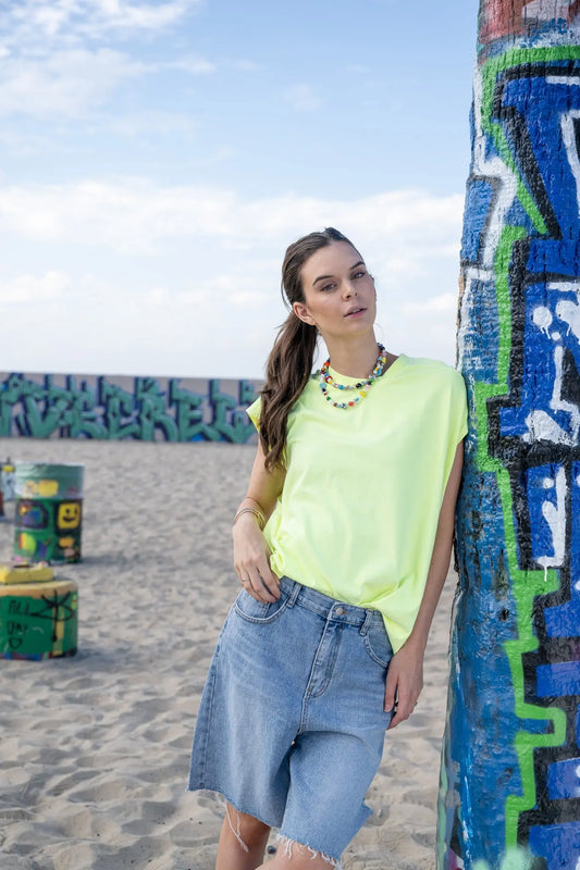 Neon Yellow Tank Top MaybeCrazy