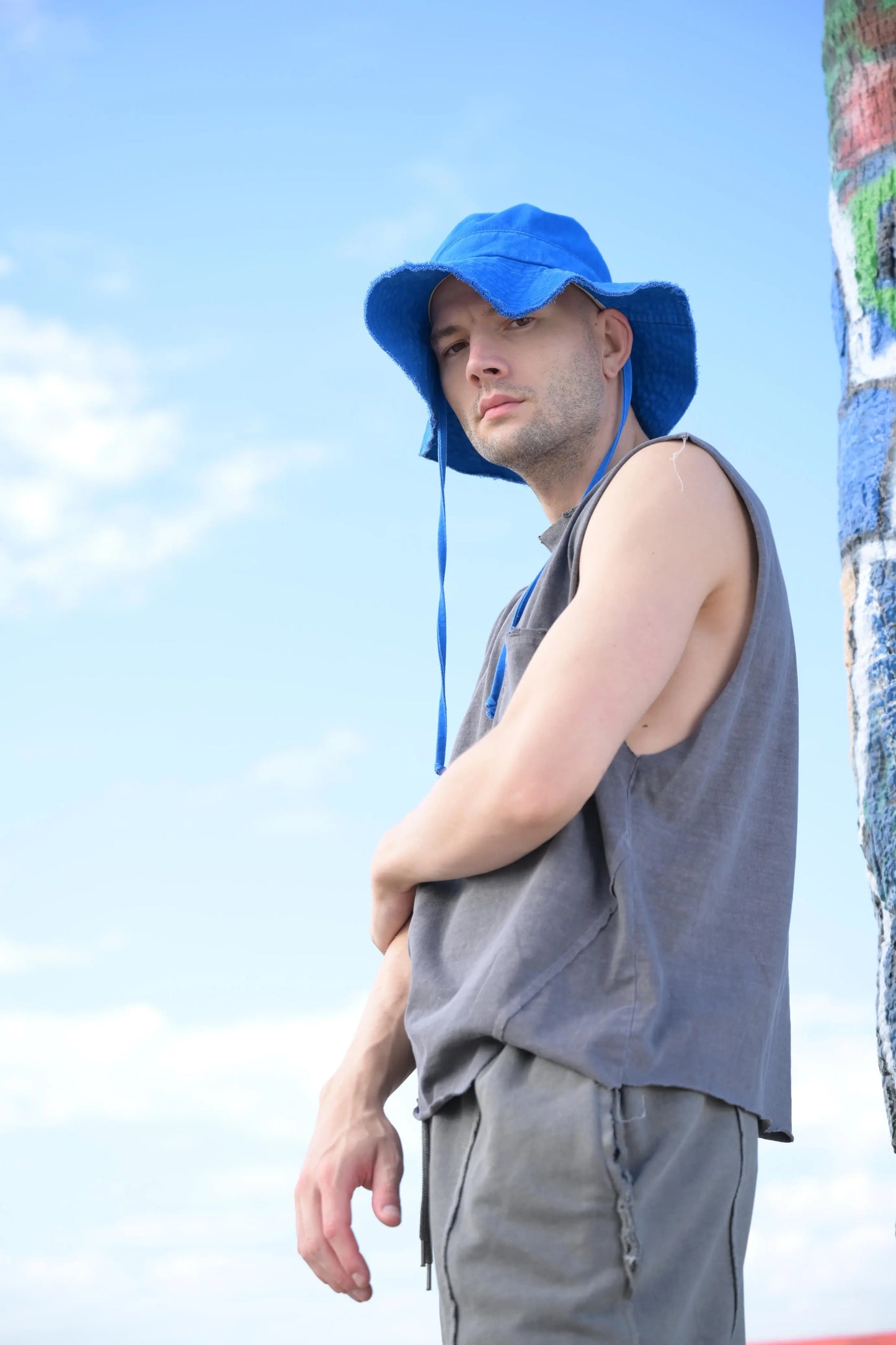 Deep Gray Pocket Tank Top MaybeCrazy