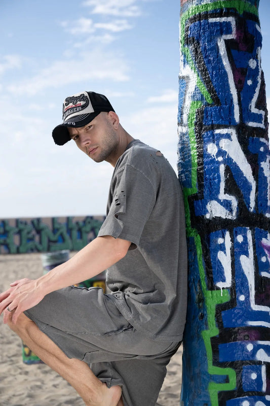 Loose Fit Shorts - Dark Grey MaybeCrazy