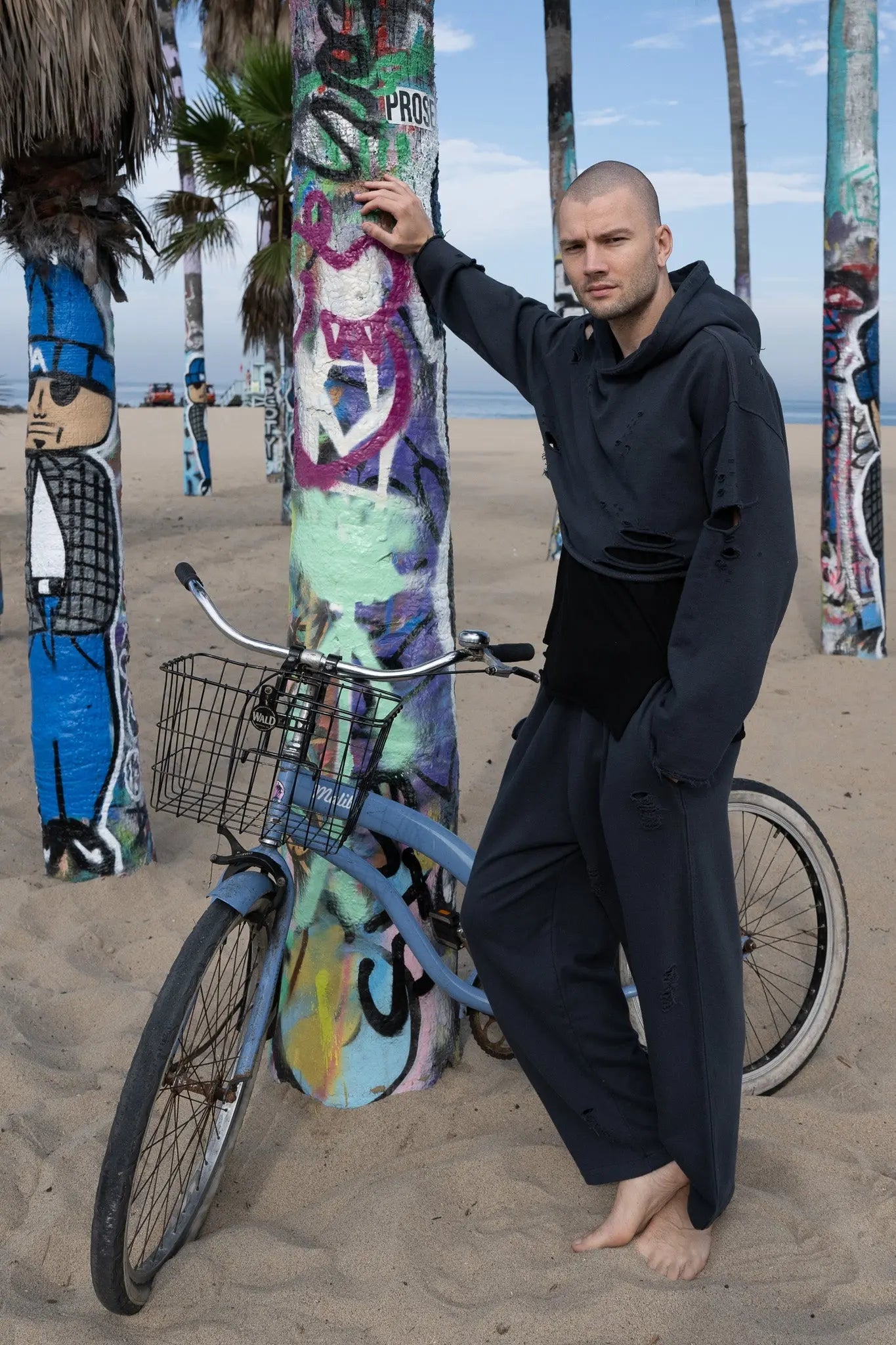 Unisex Cropped Top Hoodie - Navy Blue MaybeCrazy