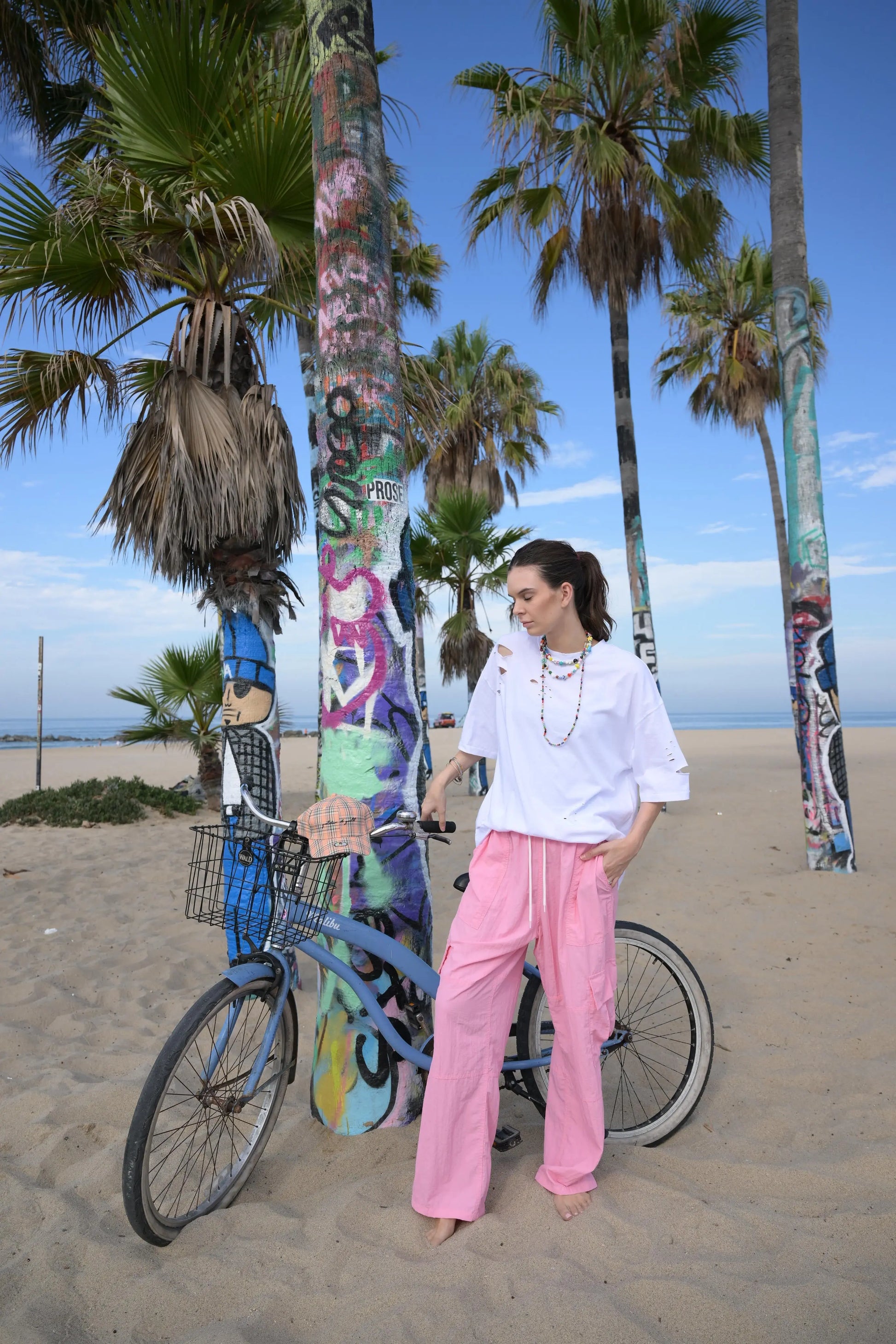 Pink Woven Utility Pants MaybeCrazy