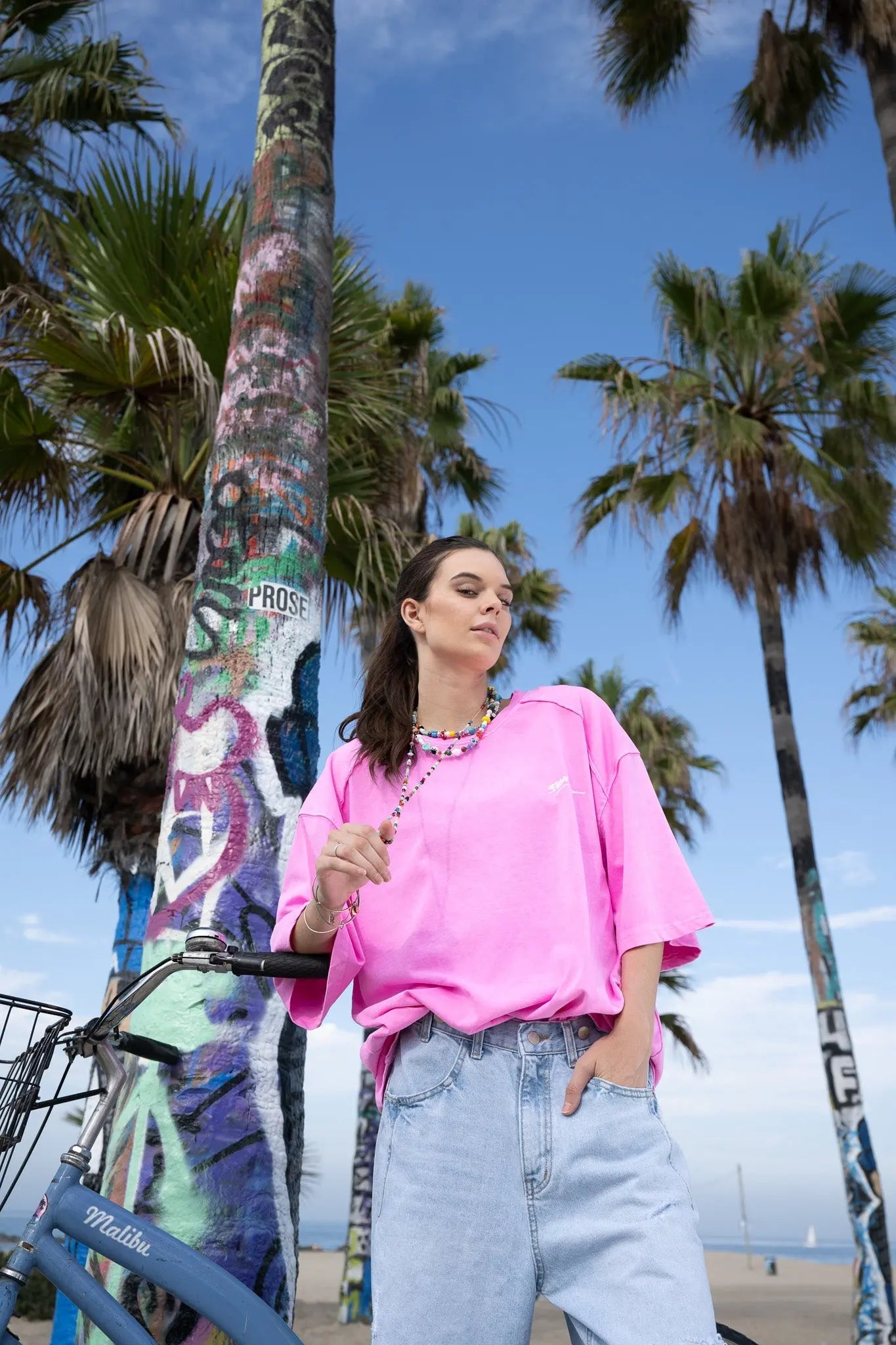 Luxurious Pink Cotton Tee MaybeCrazy