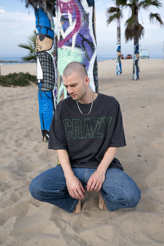 CRAZY LOGO Tee - Black MaybeCrazy