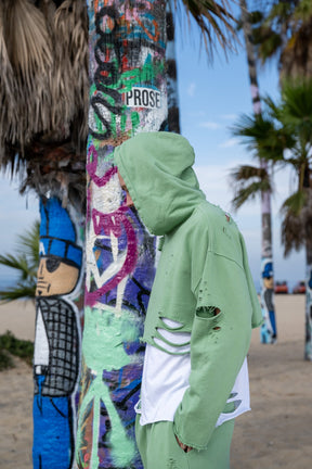 Unisex Cropped Top Hoodie - Green