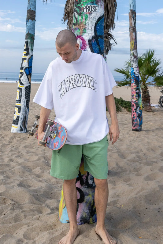 White Print Tee MaybeCrazy