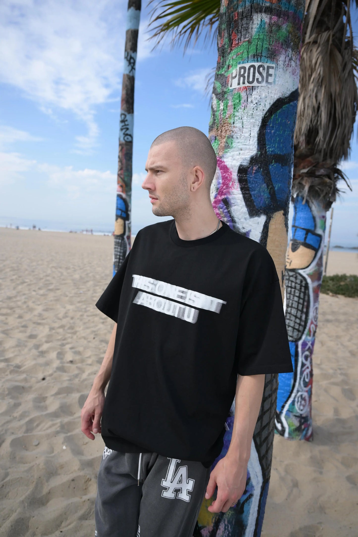 Black Print Tee MaybeCrazy