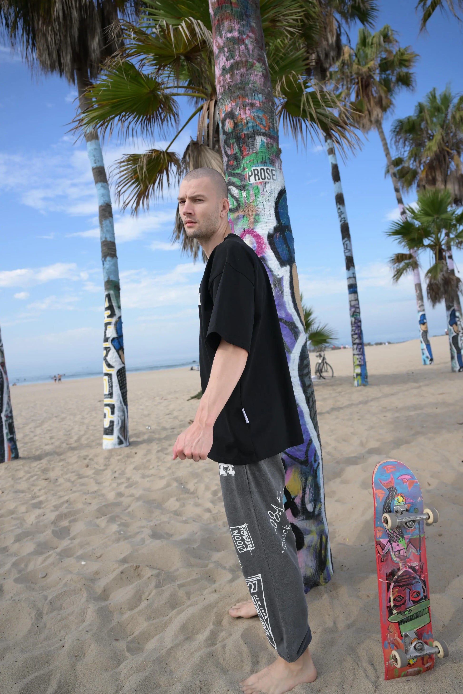 Black Print Tee MaybeCrazy