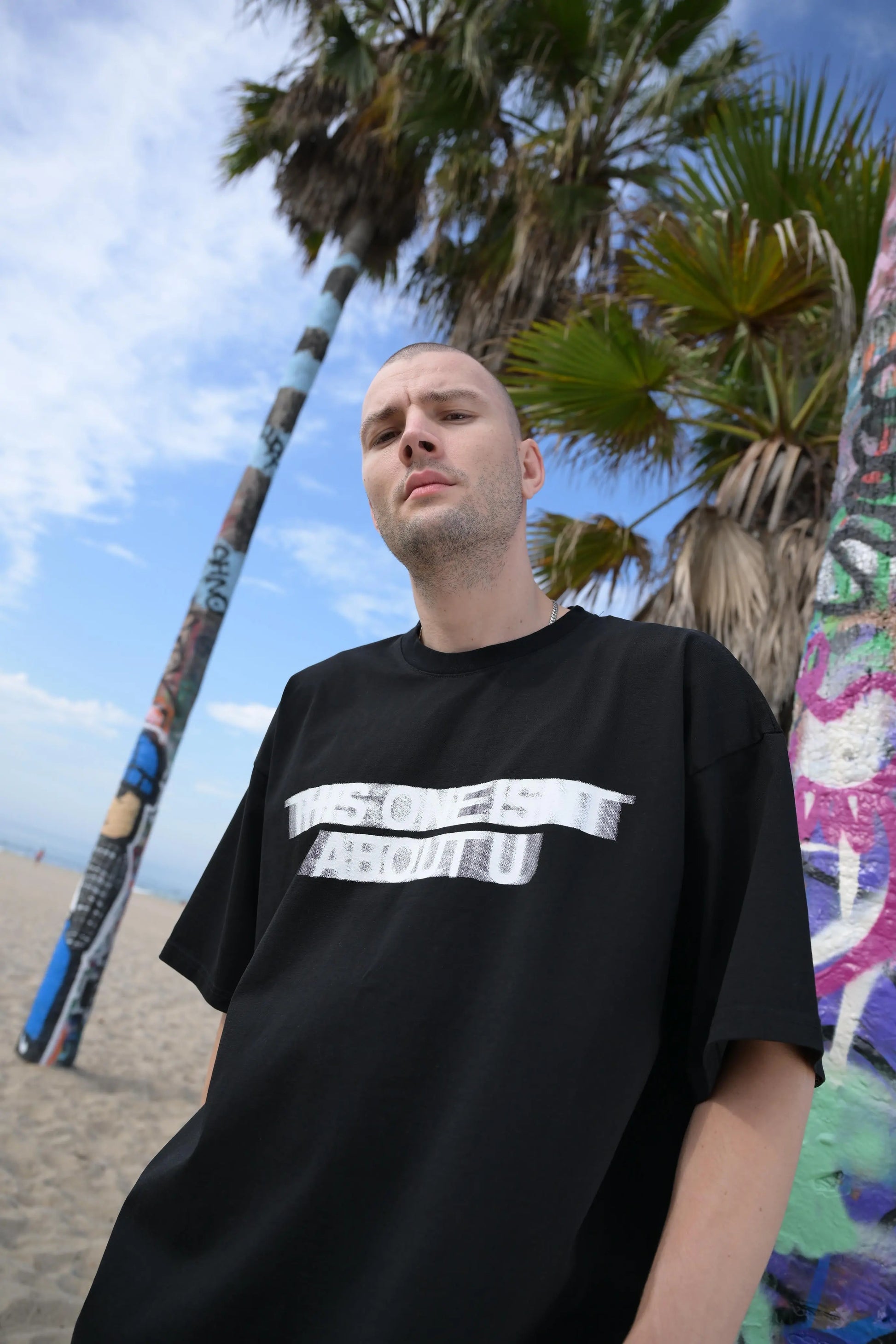 Black Print Tee MaybeCrazy