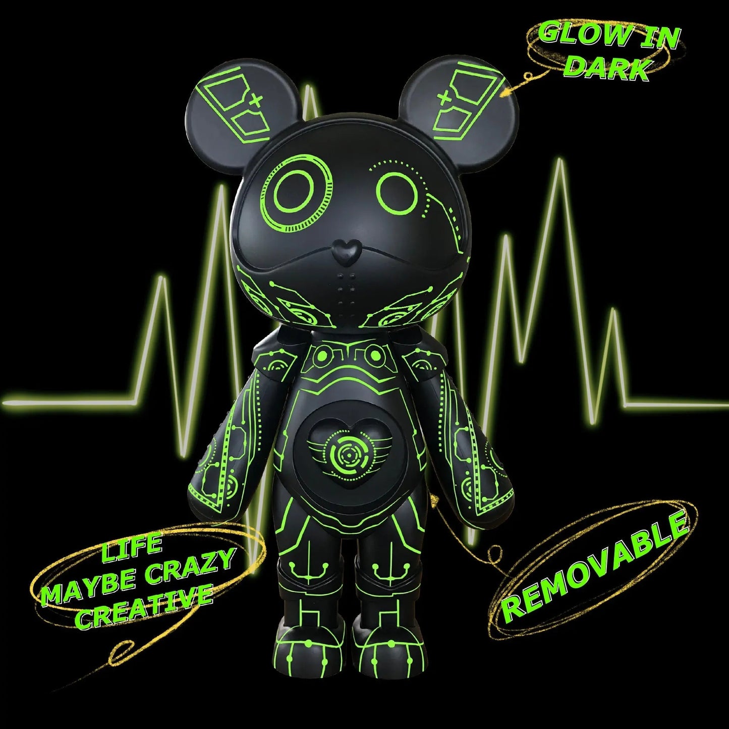 Limited Glows In Dark 725mm Maybe Crazy Monster